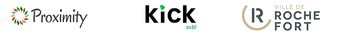 Logo des sponsors Proximity, Kick et La ville de Rochefort